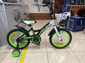 Велосипед V.N.C. Wave 16" black-green (shiny) 2021