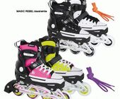 Детские роликовые коньки Tempish Magic Rebel черно-белые